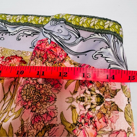 New Alice + Olivia Cerise Smocked Back Floral Bandeau Top Size 10 - Picture 11 of 13